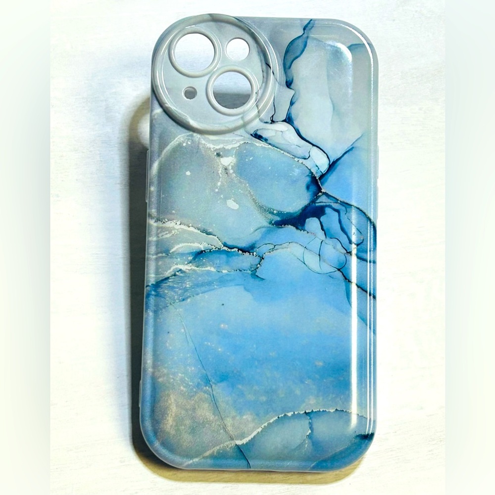 Marble Finish I phone 14 jelly case.